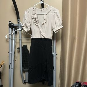 Rebecca Taylor cream & black dress size 0 or 2 tag missing